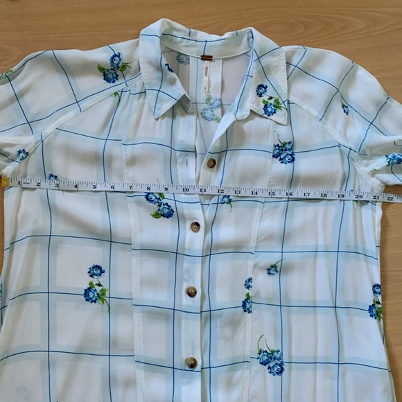 FREE PEOPLE Women’s Window To My Heart Button Down Shirt Top White Size Small - Picture 11 of 12